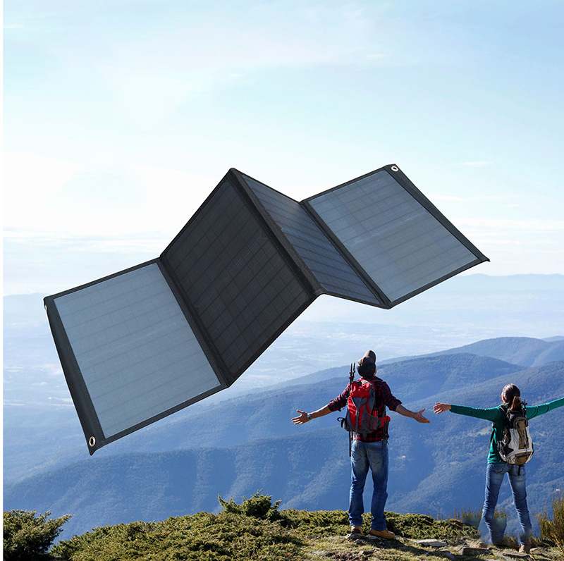 Paidu Folding solar panel Folding 5V12V mobile phone notebook outdoor power 40W storage solar folding bag
