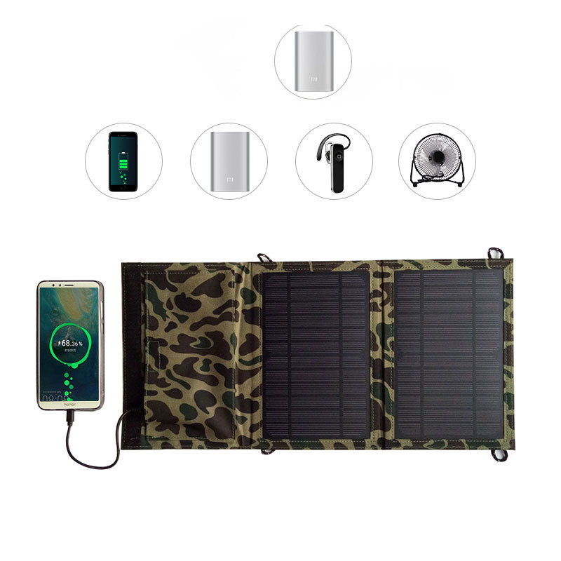 PaiduSolar Solar charging folding bag single crystal solar mobile phone folding charging treasure outdoor solar power charger 10W