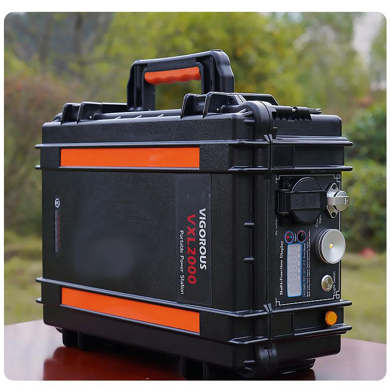 PaiduSolar Outdoor mobile power 220V high power large capacity 2000W camping self-driving tour stall portable