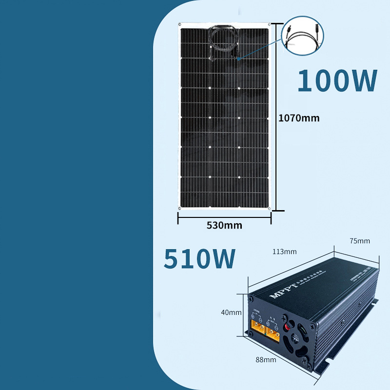 PaiduSolar 320W single crystal solar panel power generation roof with RV charging panel 72V EV on-board charging