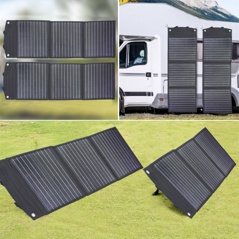 PaiduSolar Single crystal solar 60W photovoltaic panel outdoor camping emergency portable portable folding charger