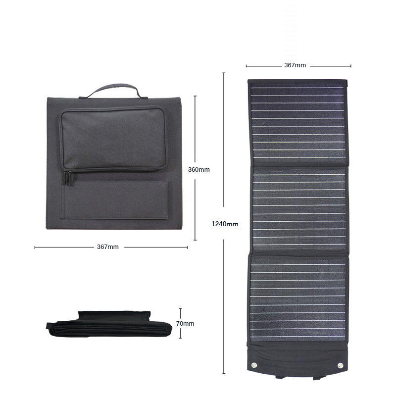 PaiduSolar 60W single crystal outdoor camping portable portable solar photovoltaic folding charging panel