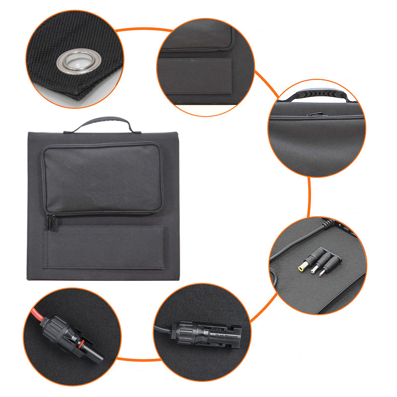 PaiduSolar Single crystal solar 60W photovoltaic panel outdoor camping portable portable folding charger